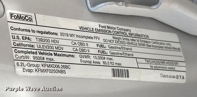 image for item GH9358 2019 Ford F250 Super Duty utility bed pickup truck