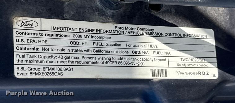 image for item HI9374 2008 Ford F350 Super Duty Crew Cab utility bed pickup truck