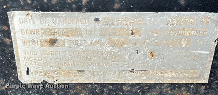 image for item NA9925 1991 Car Hauler Utility trailer