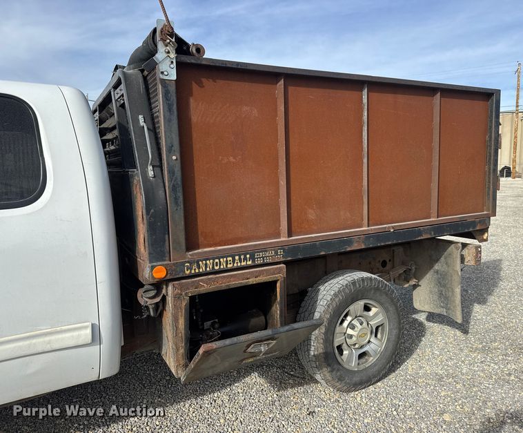 image for item NB9028 2010 Chevrolet Silverado 2500 Ext. Cab dump flatbed truck
