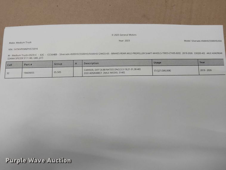 image for item NC9752 Dana Spicer S15-140N rear differential