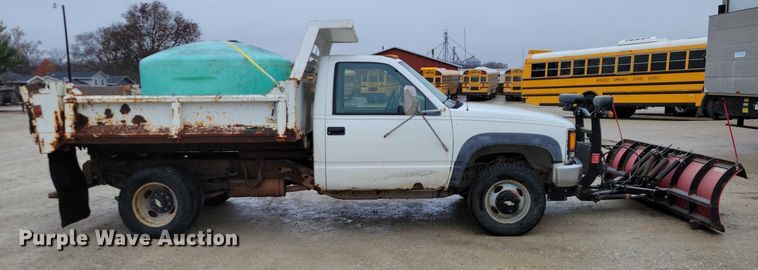 image for item NO9808 1999 Chevrolet K3500 dump flatbed pickup truck