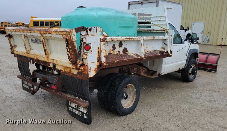 image for item NO9808 1999 Chevrolet K3500 dump flatbed pickup truck