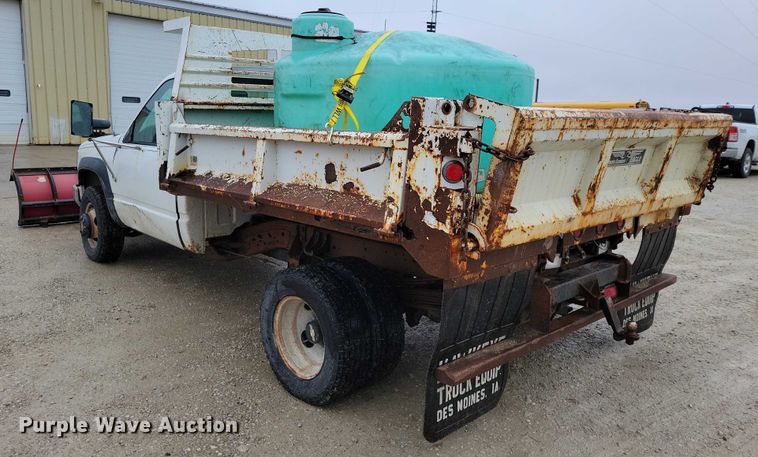 image for item NO9808 1999 Chevrolet K3500 dump flatbed pickup truck