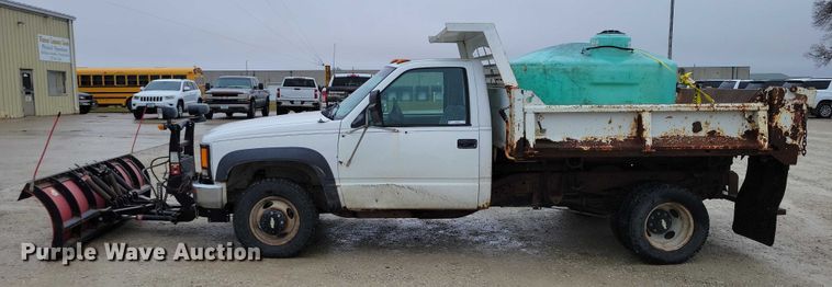 image for item NO9808 1999 Chevrolet K3500 dump flatbed pickup truck