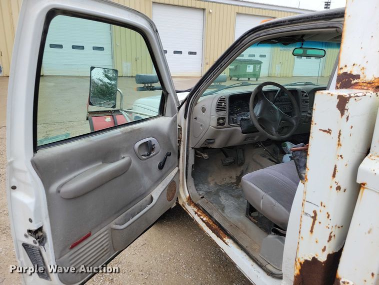 image for item NO9808 1999 Chevrolet K3500 dump flatbed pickup truck