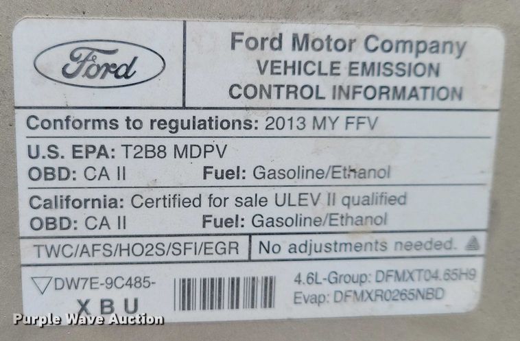 image for item NO9815 2013 Ford E250 van