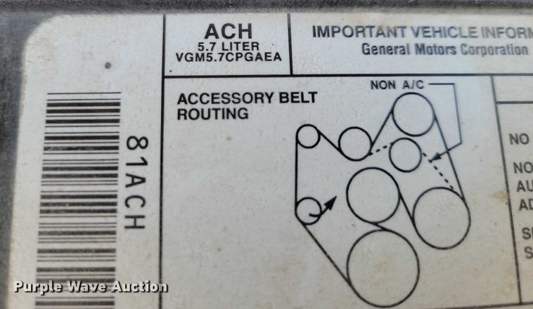 image for item NO9816 1997 Chevrolet C2500 pickup truck