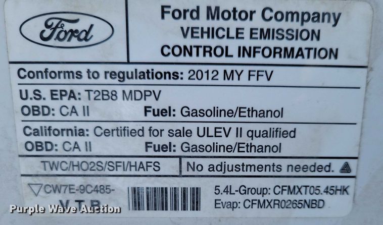 image for item NO9819 2012 Ford E250 van