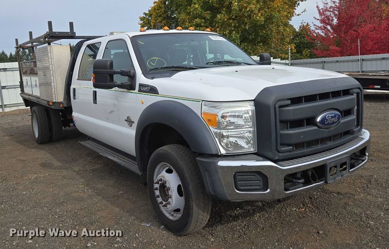 image for item YA1003 2015 Ford F550 Crew Cab flatbed truck