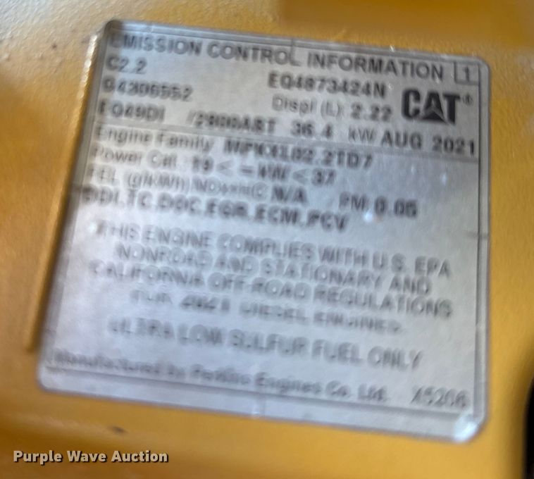 image for item DH8742 2021 Sullair 185F/DPQ/CA4 air compressor