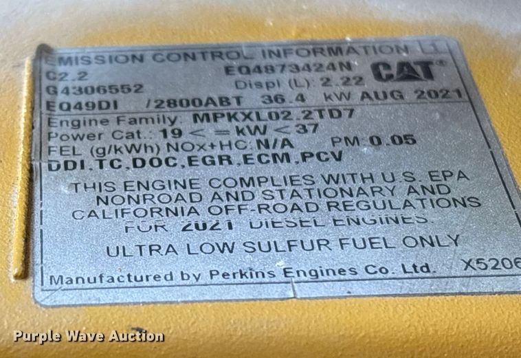 image for item DH8742 2021 Sullair 185F/DPQ/CA4 air compressor