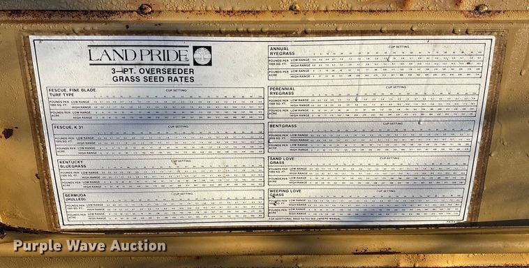 image for item DK0166 Land pride OS1572 seeder