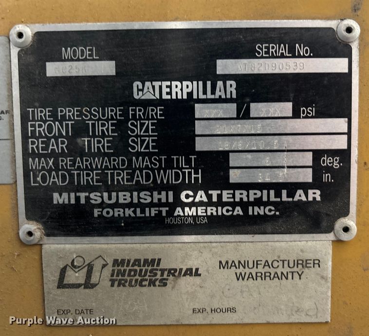 image for item DK0189 Caterpillar GC25K forklift