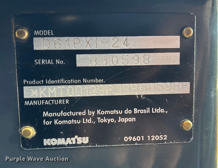 image for item DK0200 2018 Komatsu D61PXI–24 dozer