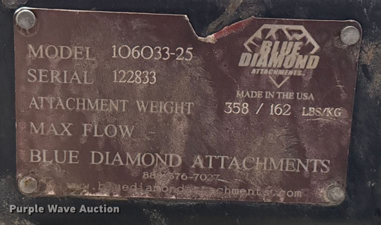 image for item DQ4160 Blue Diamond 106033-25 skid steer bucket