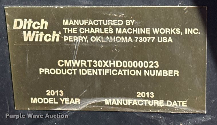 image for item DQ4162 2013 Ditch Witch RT30 trencher