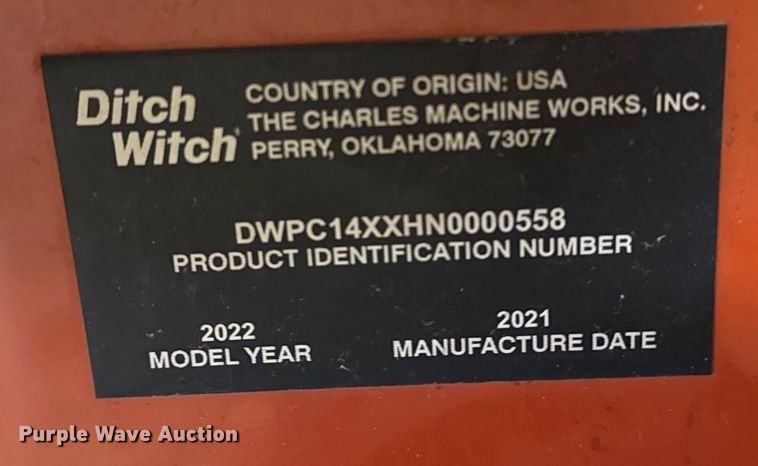 image for item DQ4163 2021 Ditch Witch C14 trencher
