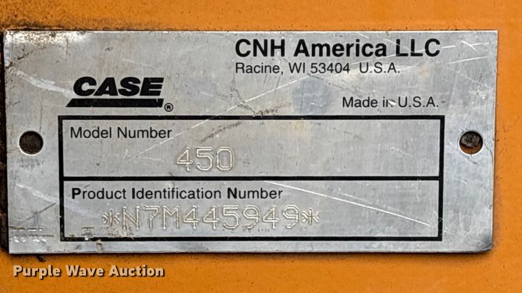 image for item DT0003 2007 Case 450 skid steer loader