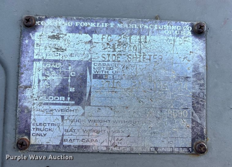 image for item DT0009 Komatsu FG25T 11 forklift