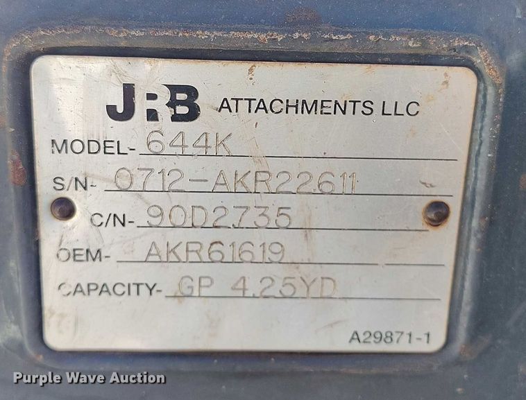 image for item DT0782 2012 John Deere 644K wheel loader