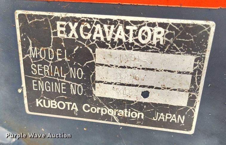 image for item DT0798 1999 Kubota KX91-2 mini excavator