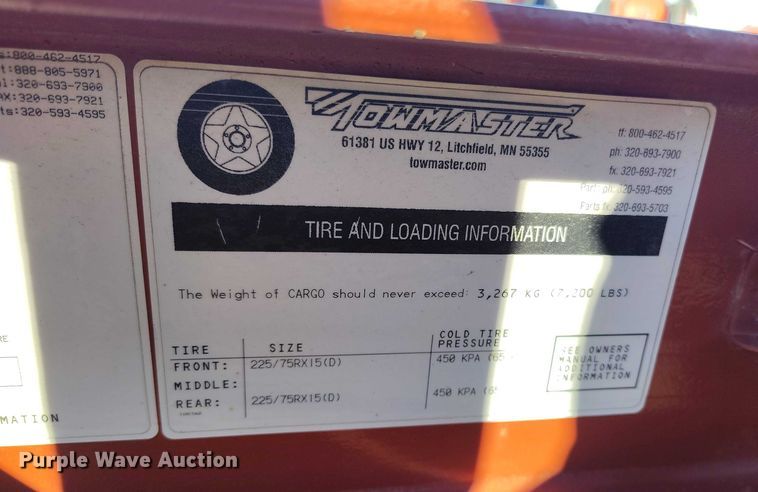 image for item DT0808 2019 Towmaster TC-9D 