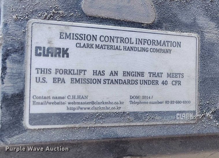 image for item DT0809 Clark C35D forklift