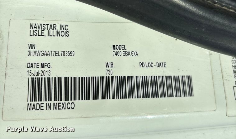 image for item DT2759 2014 International 7300 bucket truck