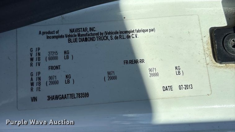 image for item DT2759 2014 International 7300 bucket truck