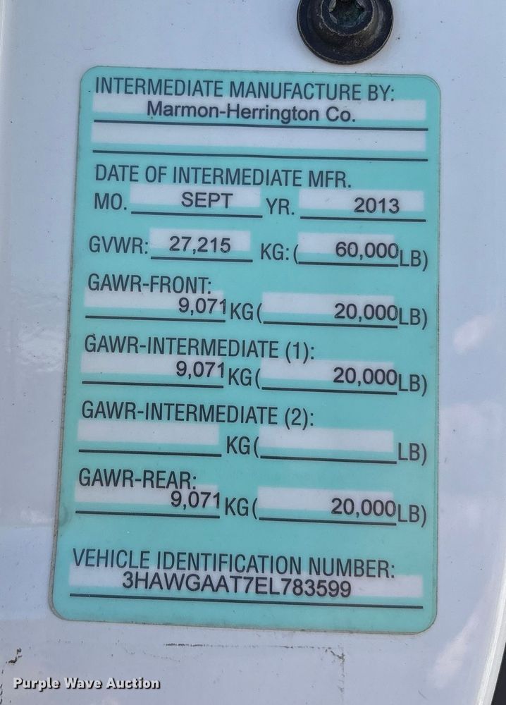 image for item DT2759 2014 International 7300 bucket truck
