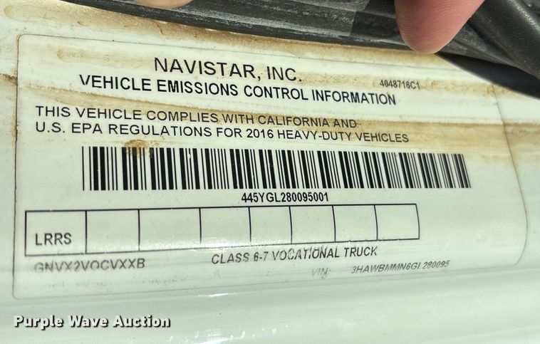 image for item DT2760 2016 International 7300 digger derrick truck