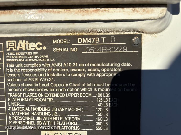 image for item DT2761 2015 Kenworth T370 digger derrick truck