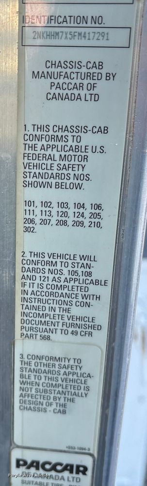 image for item DT2761 2015 Kenworth T370 digger derrick truck