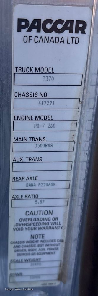 image for item DT2761 2015 Kenworth T370 digger derrick truck