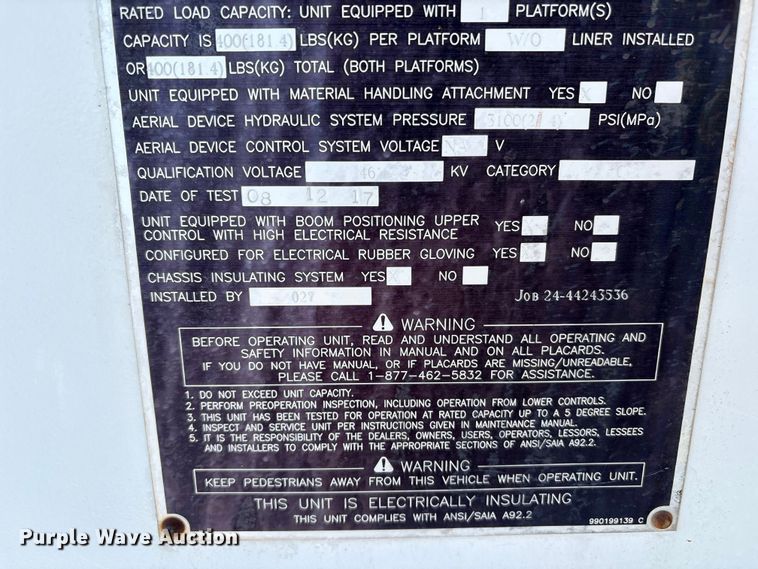 image for item DT2763 2017 Freightliner Business Class M2 bucket truck