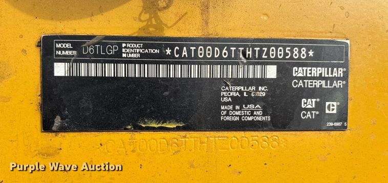 image for item DT4982 2016 Caterpillar D6T LGP dozer