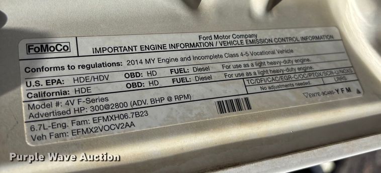 image for item DU0254 2014 Ford F550 dump flatbed truck