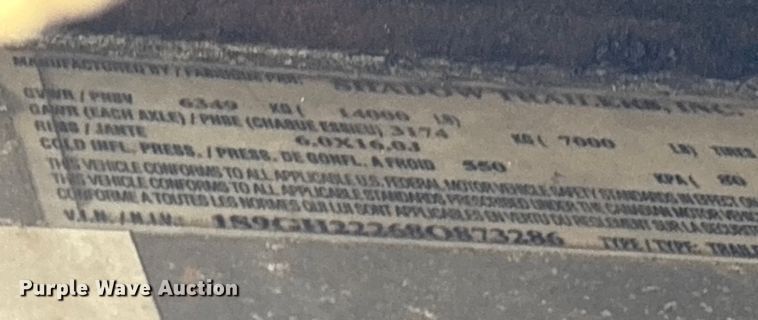 image for item DU0255 2008 Shadow horse trailer