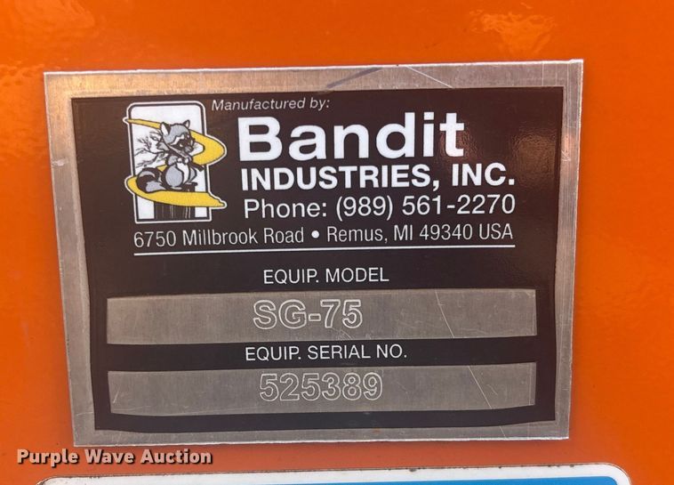 image for item DU0258 2023 Bandit SG-75 stump grinder