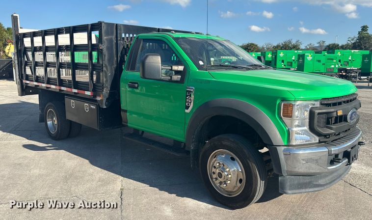 image for item DU0263 2021 Ford F450 Super Duty flatbed truck