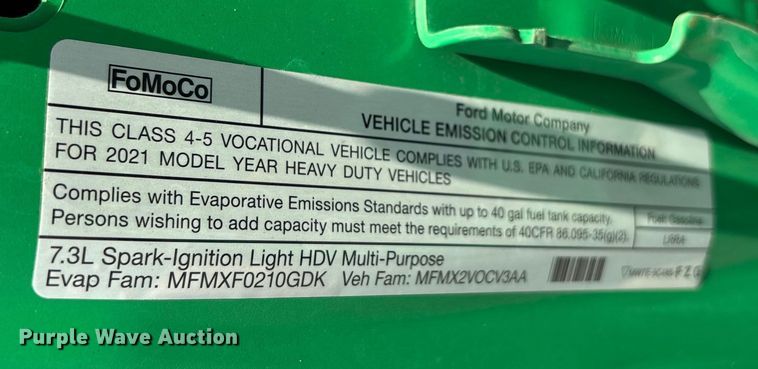 image for item DU0263 2021 Ford F450 Super Duty flatbed truck