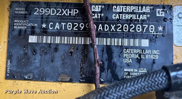 image for item DU0303 2017 Caterpillar 299D2XHP forestry tracked skid steer loader  