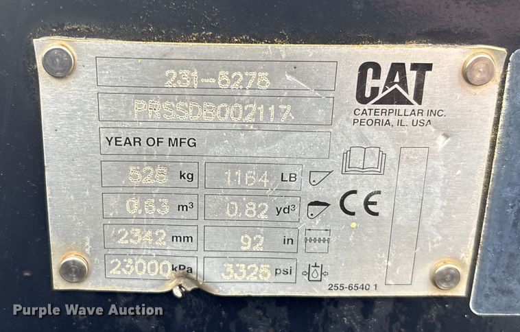 image for item DU0309 Caterpillar skid steer dozer blade