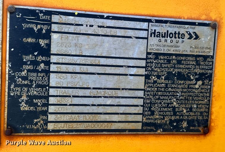 image for item DV0757 2018 Haulotte 3632T boom lift