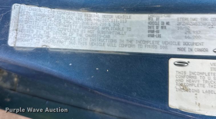 image for item DW4349 2003 Sterling L-Line ready mix truck