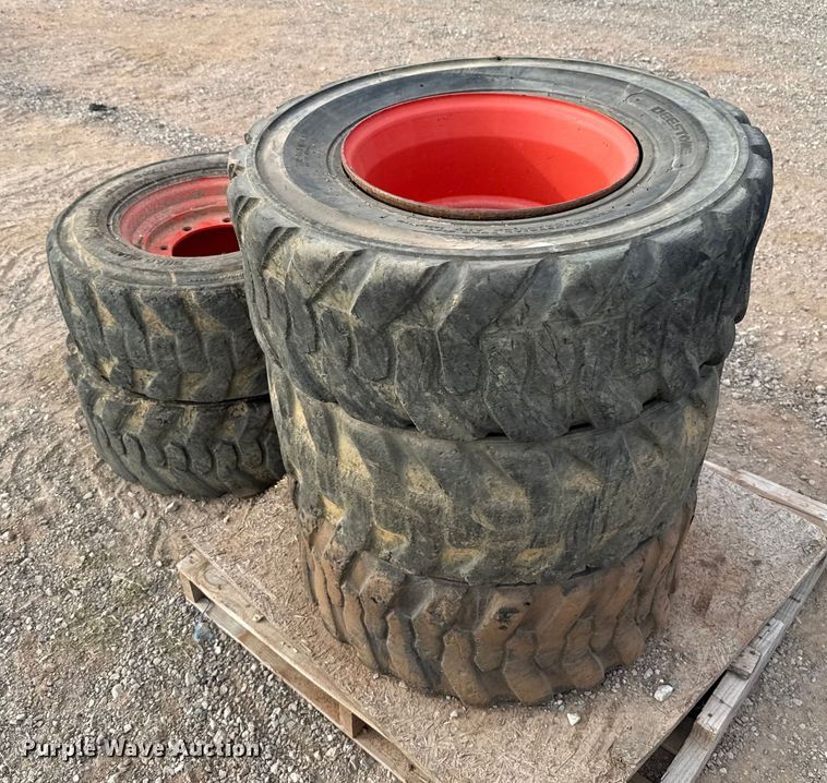 image for item DW5160 (5) Bobcat 12-16.5 tires and wheels