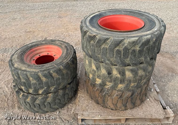 image for item DW5160 (5) Bobcat 12-16.5 tires and wheels