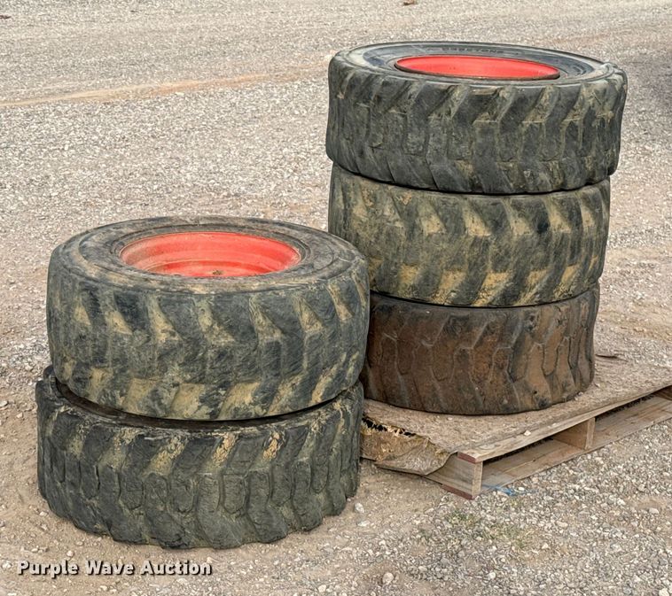 image for item DW5160 (5) Bobcat 12-16.5 tires and wheels