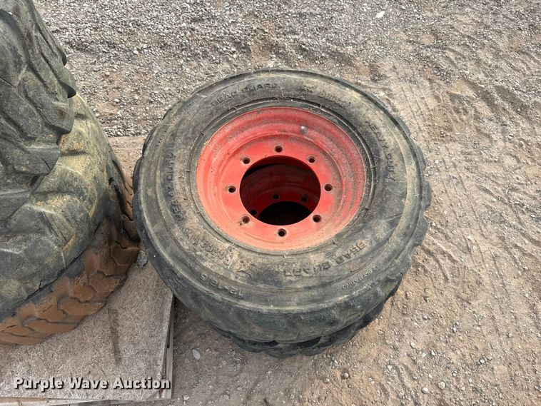 image for item DW5160 (5) Bobcat 12-16.5 tires and wheels
